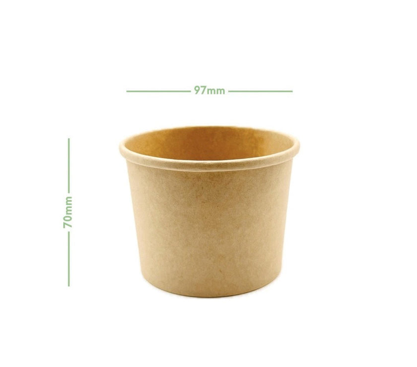 Suppenbecher - Kraftpapier - 300ml - Ø97x70mm - 500 Stück