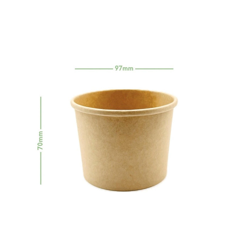 Suppenbecher - Kraftpapier - 300ml - Ø97x70mm - 500 Stück