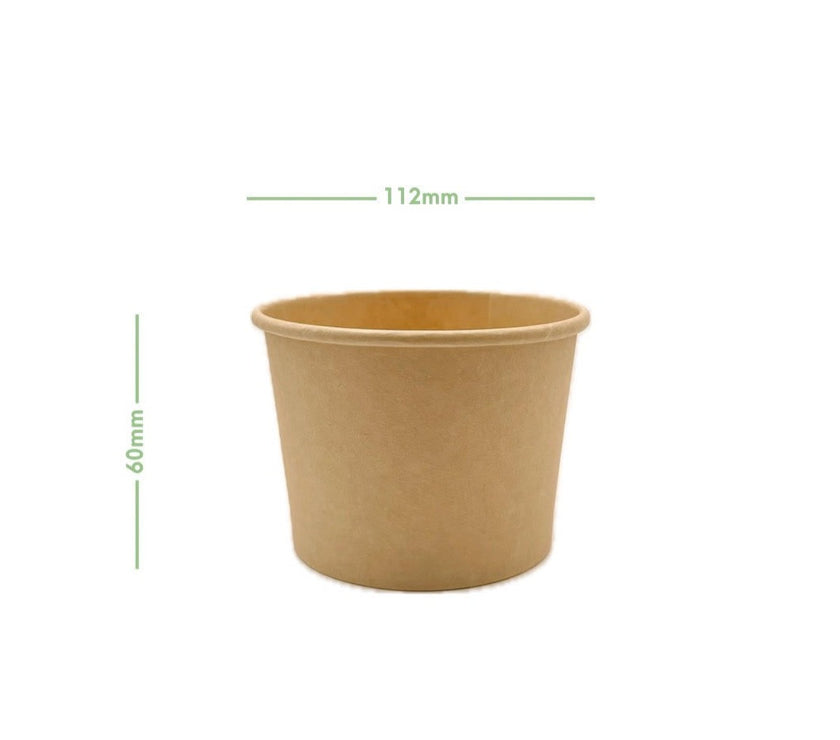 Salatschalen - Kraftkarton - 350ml - Ø112x60mm - 1000 Stk.