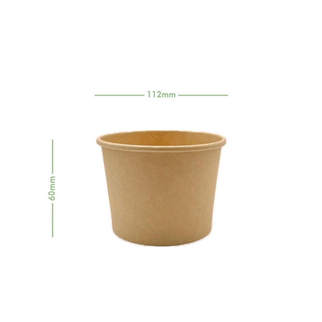 Salatschalen - Kraftkarton - 350ml - Ø112x60mm - 1000 Stk.