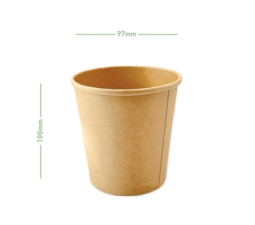 Suppenbecher - Kraftpapier - 450ml - Ø97x100mm - 500 Stück