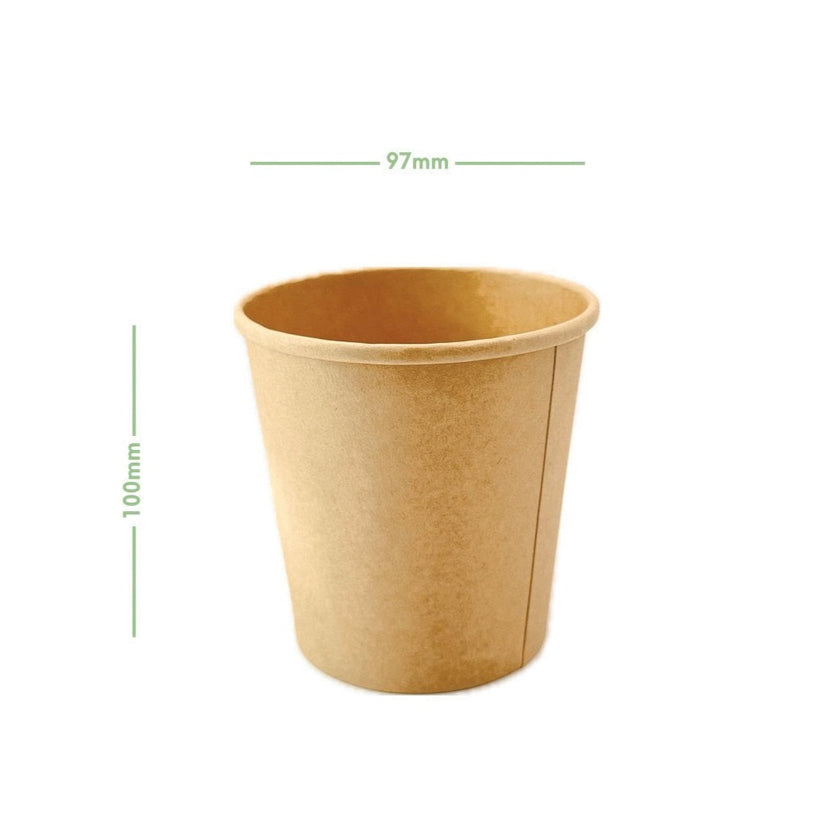 Suppenbecher - Kraftpapier - 450ml - Ø97x100mm - 500 Stück