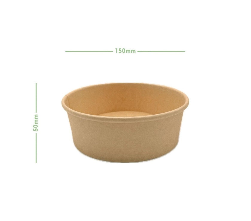 Salatschalen - Kraftkarton - 500ml - Ø150x50mm - 300 Stk.