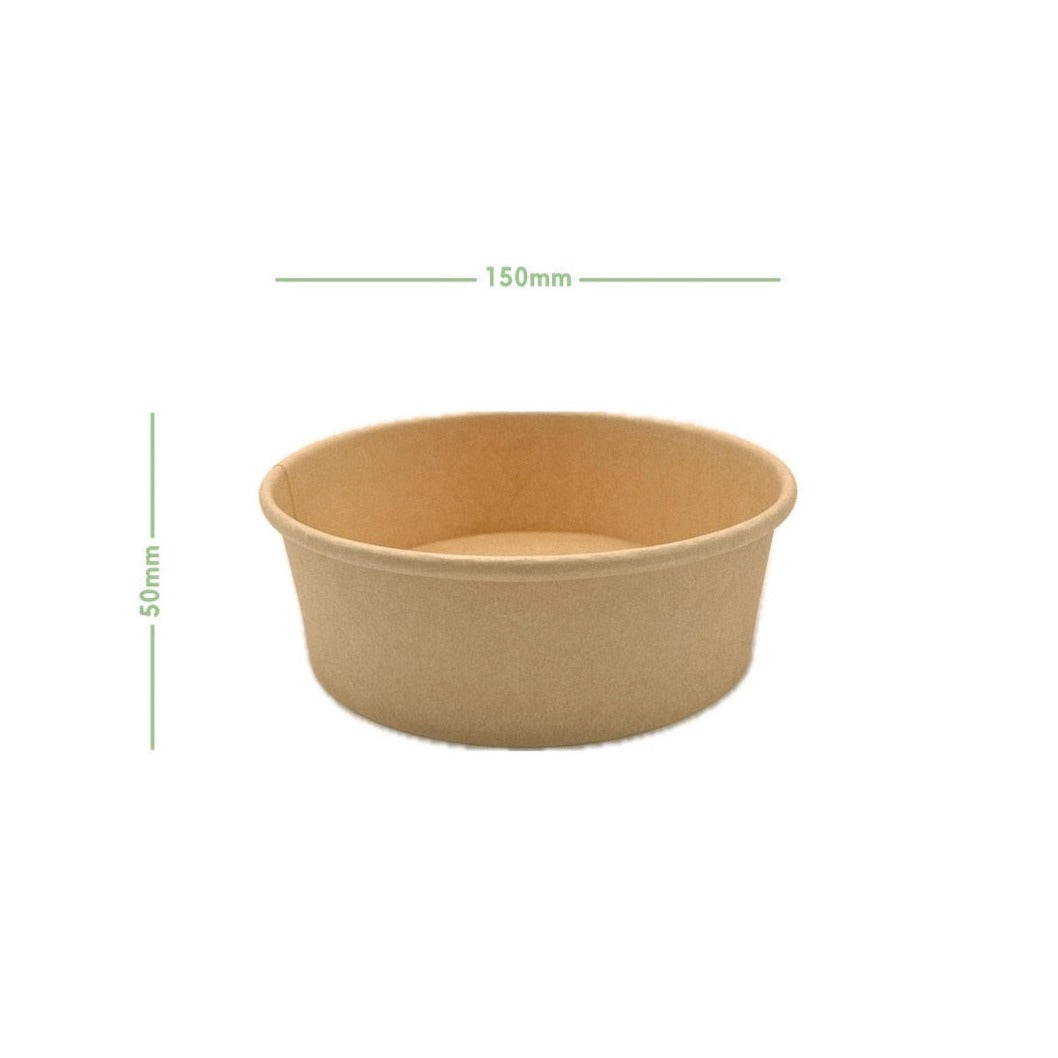 Salatschalen - Kraftkarton - 500ml - Ø150x50mm - 300 Stk.