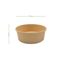 Salatschalen - Kraftkarton - 500ml - Ø150x50mm - 300 Stk.