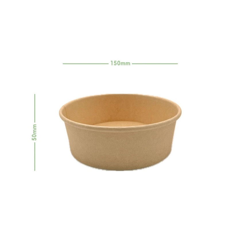 Salatschalen - Kraftkarton - 500ml - Ø150x50mm - 300 Stk.