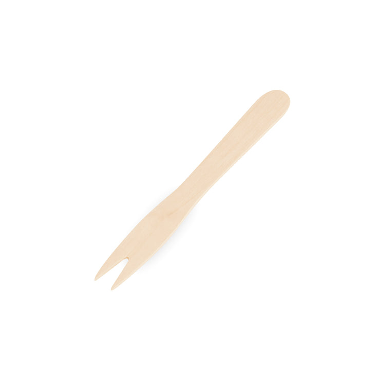 Einweg Pommes Frites Gabel - 8,5cm - 1000 Stk. - aus FSC 100% Holz