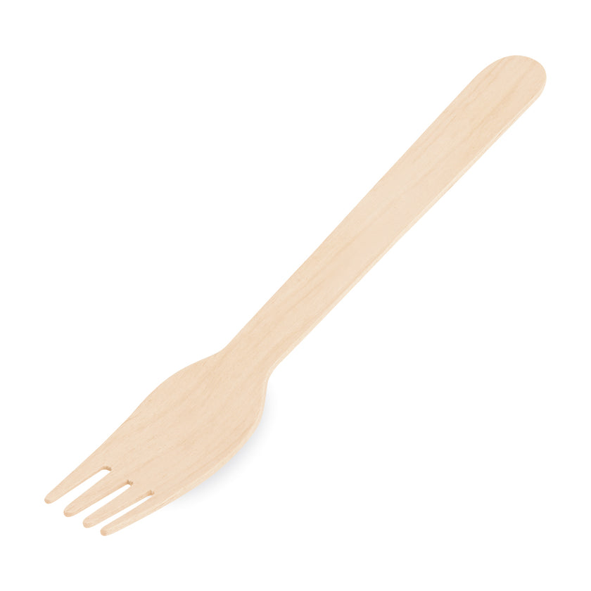 Einweg Holz Gabel - 16cm - 2000 Stk. - FSC 100%