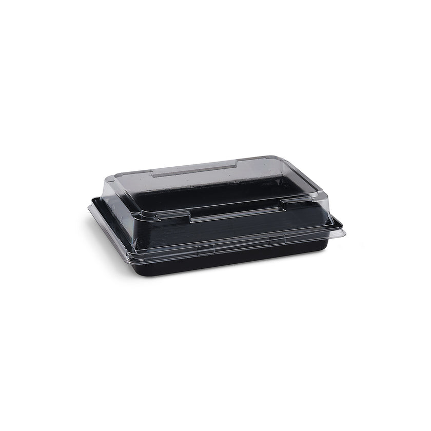 500 Stück - Sushi Box M - rPet - 163x113x17mm - Kombipack inkl. Deckel