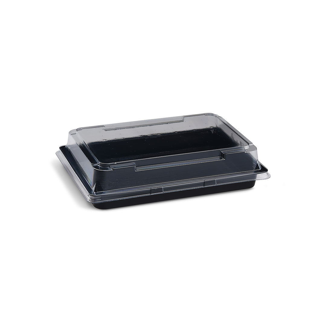 400 Stück  - Sushi Box L - rPet - 185x127x20mm - Kombipack inkl. Deckel
