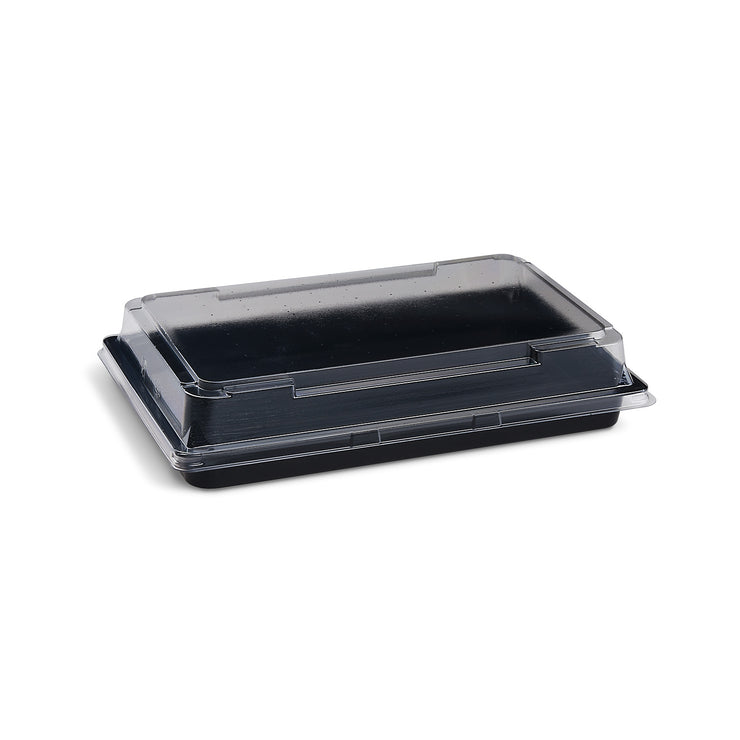 200 Stück - Sushi Box XL - rPet - 215x130x18mm - Kombipack inkl. Deckel