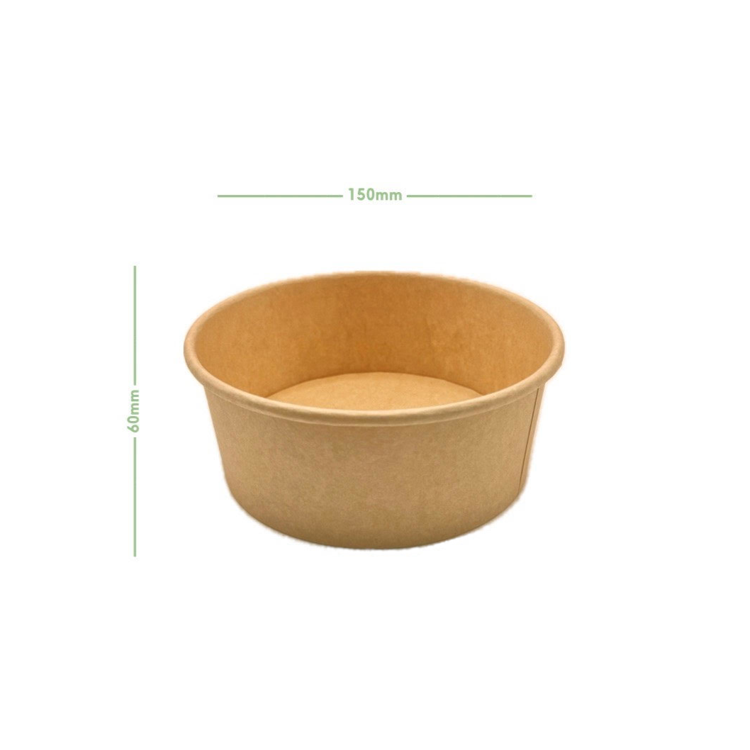 Salatschalen - Kraftkarton - 750ml - Ø150x60mm - 300 Stk.