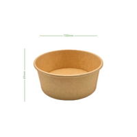 Salatschalen - Kraftkarton - 750ml - Ø150x60mm - 300 Stk.