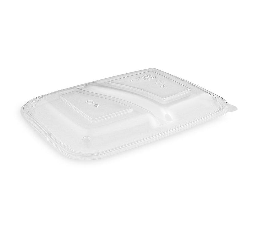 Deckel (PP) klar - für Menüschale 2-geteilt - 250 x 185 x 40 mm - 1100ml - 400 Stück