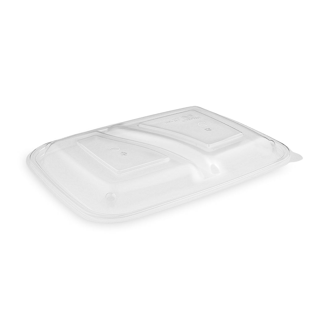 Deckel (PP) klar - für Menüschale 2-geteilt - 250 x 185 x 40 mm - 1100ml - 400 Stück