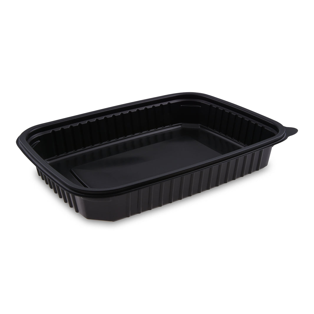 Menüschale schwarz - ungeteilt -  1200ml - 250 x 185 x 40mm - 400 Stück