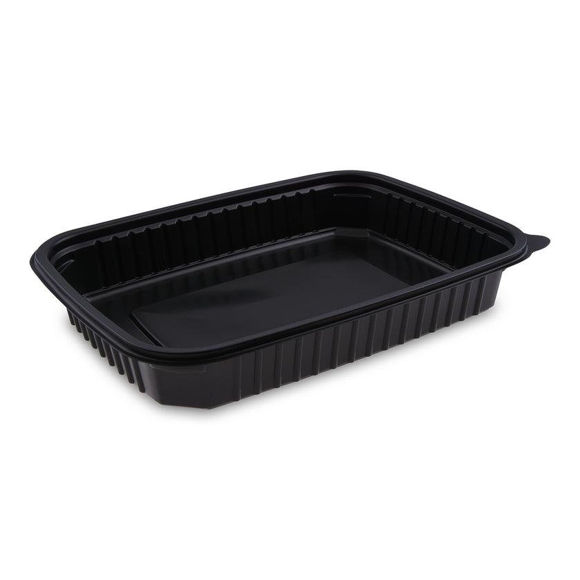 Menüschale schwarz - ungeteilt -  1200ml - 250 x 185 x 40mm - 400 Stück