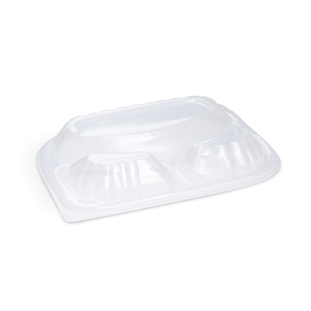 Domdeckel (PP) klar - für Menüschale 3-geteilt - 240 x 210 x 40 mm - 1000ml - 300 Stück