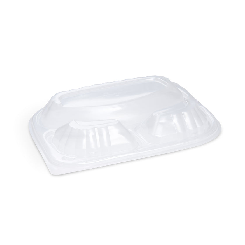Domdeckel (PP) klar - für Menüschale 3-geteilt - 240 x 210 x 40 mm - 1000ml - 300 Stück