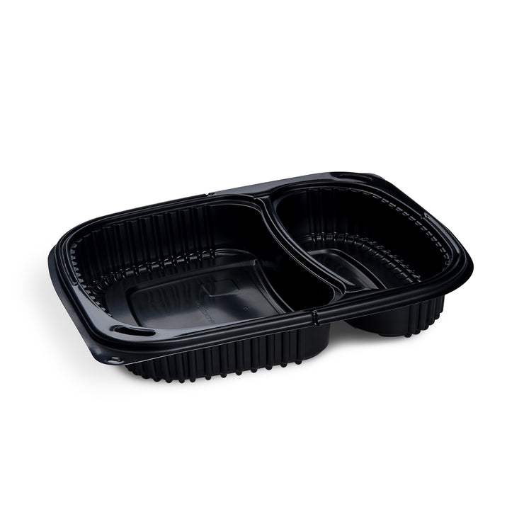 Menüschale schwarz - 2-geteilt - 1100ml - 240 x 210 x 40mm - 300 Stück
