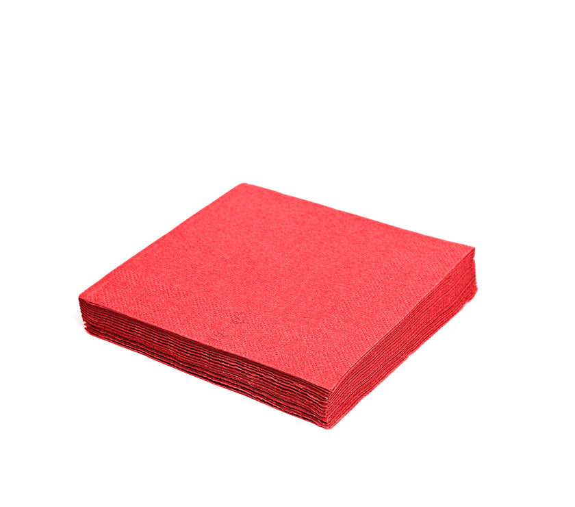 Serviette (PAP FSC Mix) 2-lagig - rot - 33 x 33 cm - 2000 Stück