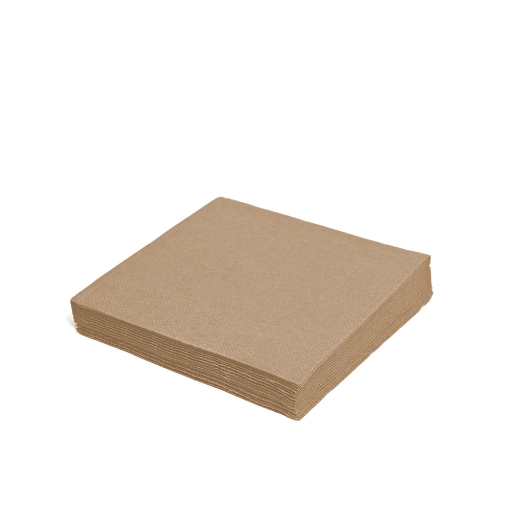Serviette (PAP FSC Mix) 2-lagig - natur braun - 33 x 33 cm - 2000 Stück