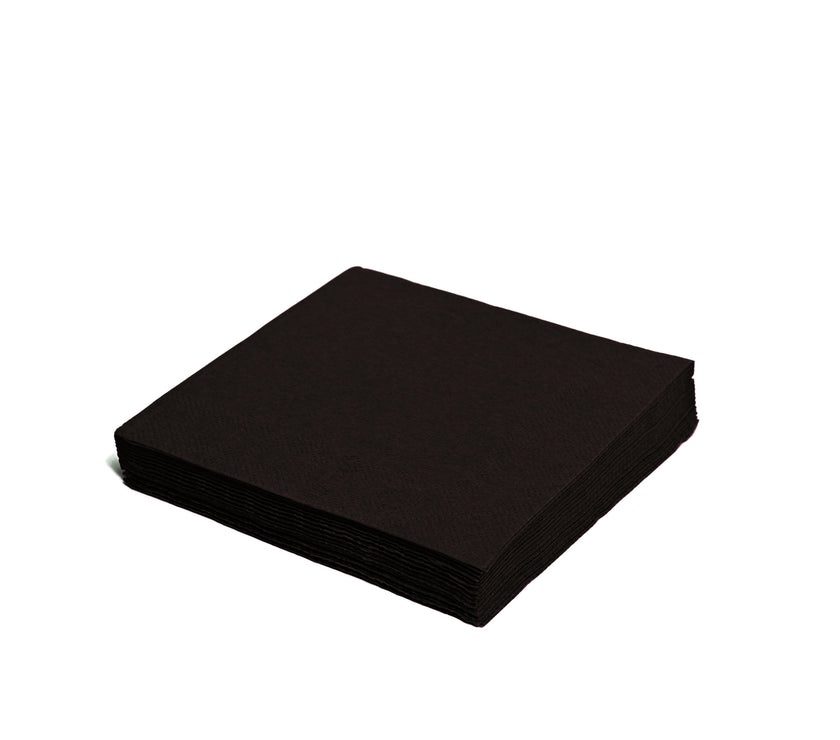 Serviette (PAP FSC Mix) 2-lagig - schwarz - 33 x 33 cm - 2000 Stück