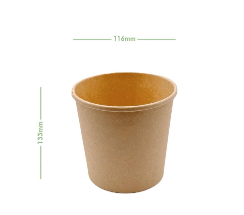 Suppenbecher - Kraftpapier - 950ml - Ø116x133mm - 500 Stück